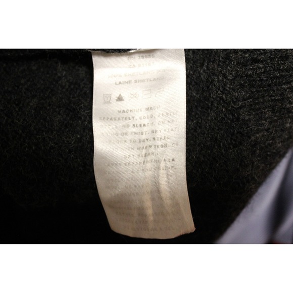 Pendleton Women's  XL Charcoal Gray 100% Shetland Wool Crewneck Sweater Heritage - Picture 3 of 6